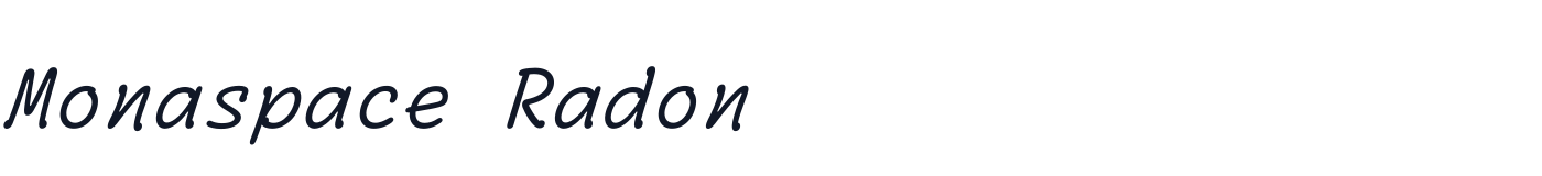 Monaspace Radon — monaspace-radon-latin-300-italic.ttf
