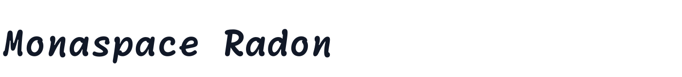 Monaspace Radon — monaspace-radon-latin-700-normal.ttf