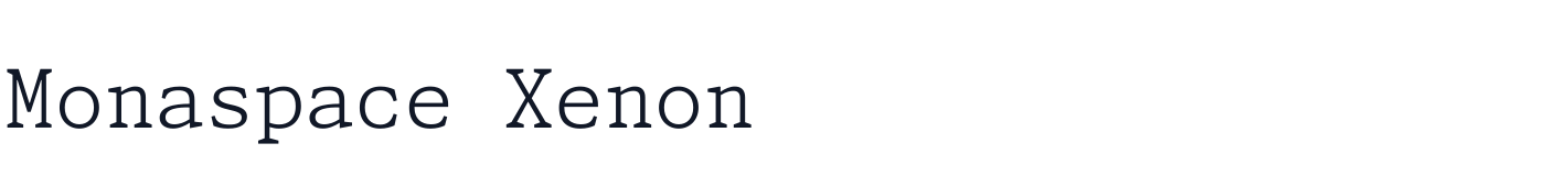 Monaspace Xenon — monaspace-xenon-latin-200-normal.ttf