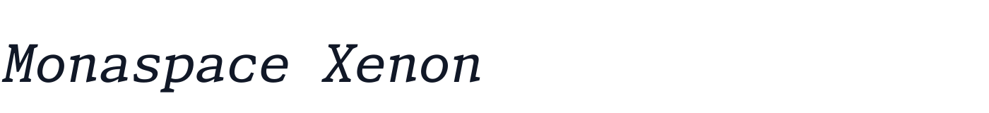 Monaspace Xenon — monaspace-xenon-latin-400-italic.ttf