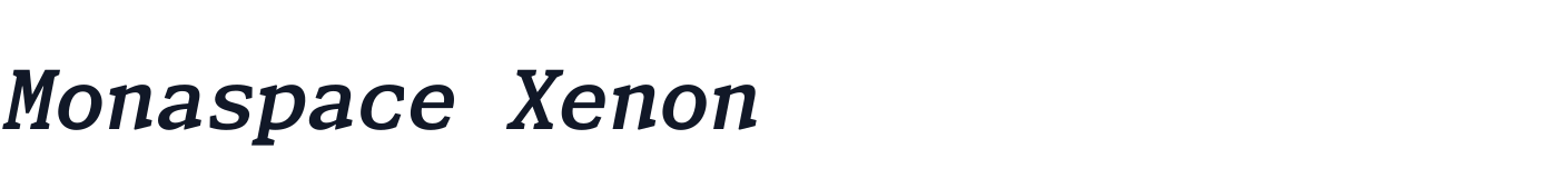 Monaspace Xenon — monaspace-xenon-latin-600-italic.ttf