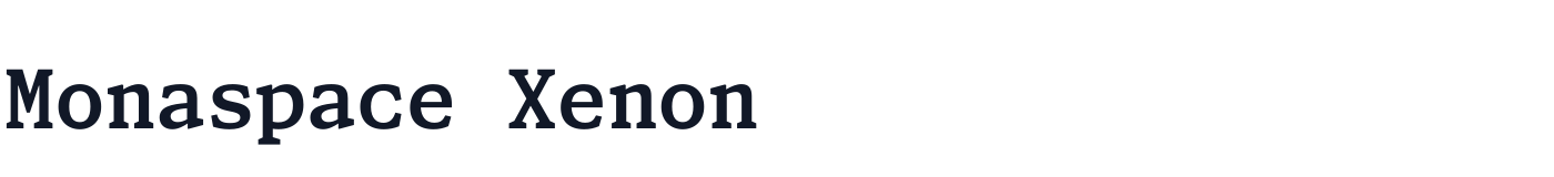 Monaspace Xenon — monaspace-xenon-latin-600-normal.ttf