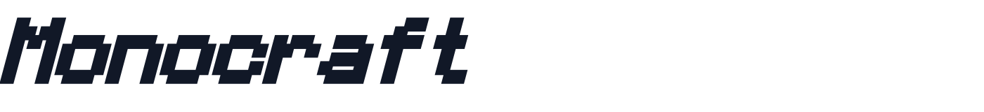 Monocraft — Monocraft-Black-Italic.ttf
