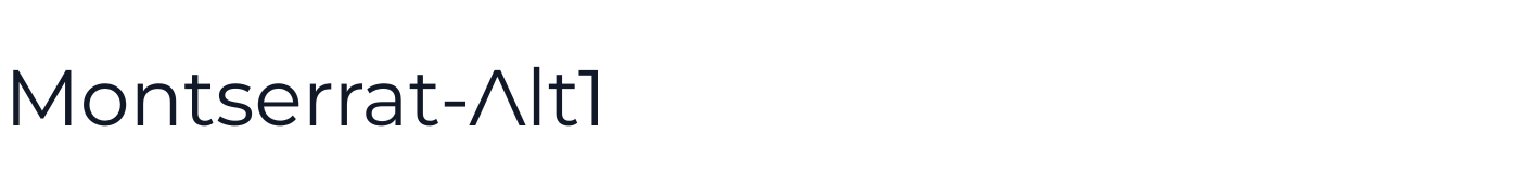 Montserrat-Alt1 — MontserratAlt1-Regular.otf