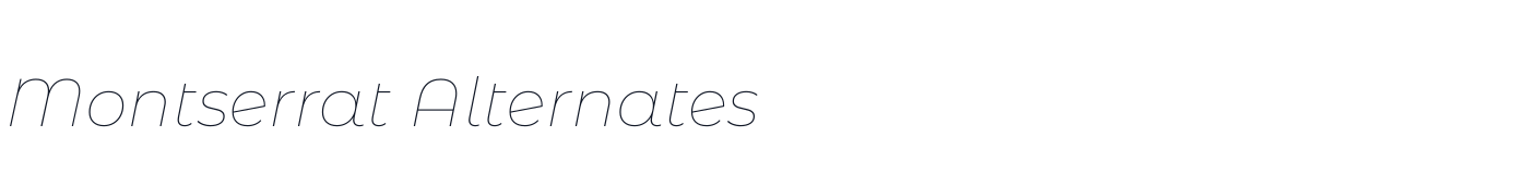 Montserrat Alternates — MontserratAlternates-ThinItalic.ttf