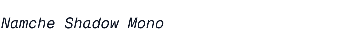 Namche Shadow Mono — NamcheShadowMono-Italic[wght].ttf