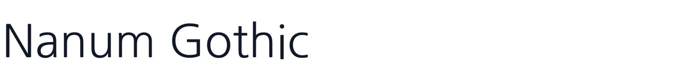 Nanum Gothic — NanumGothic-Regular.ttf