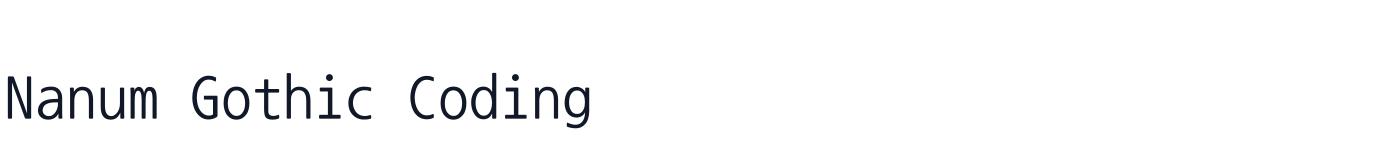 Nanum Gothic Coding — NanumGothicCoding-Regular.ttf