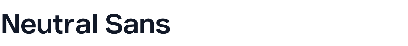 Neutral Sans — NeutralSans-Bold.otf
