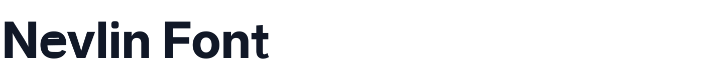 Nevlin Font — NevlinFont-Bold.ttf
