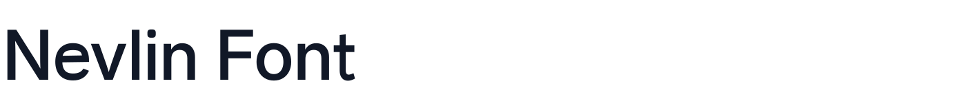 Nevlin Font — NevlinFont-Medium.ttf