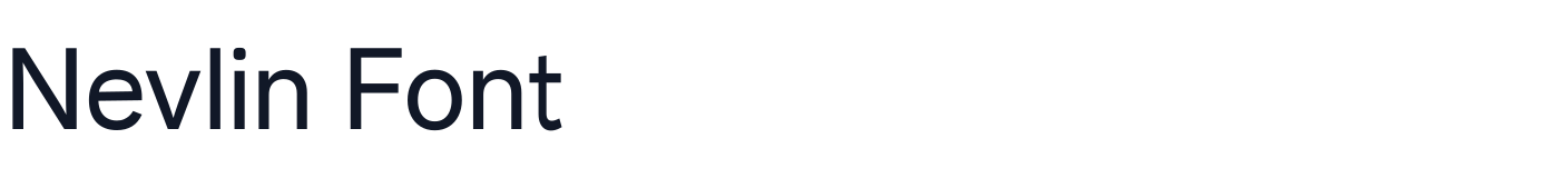 Nevlin Font — NevlinFont-Regular.ttf