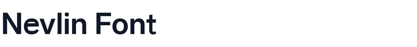 Nevlin Font — NevlinFont-SemiBold.ttf