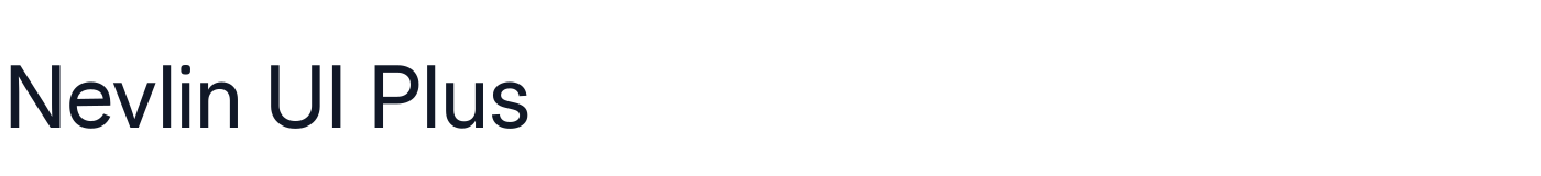 Nevlin UI Plus — NevlinUIPlus-Regular.ttf