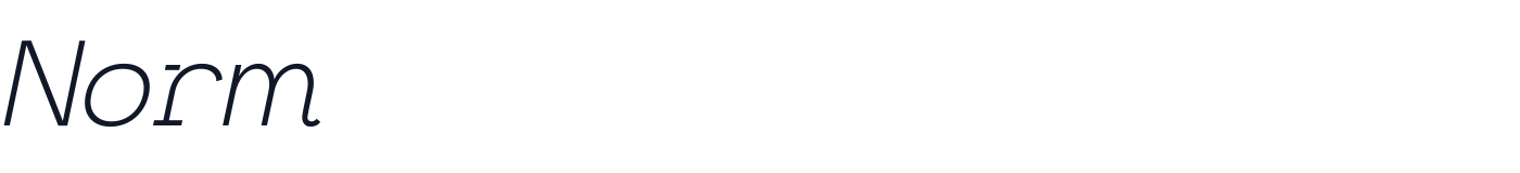 Norm — Norm-ExtralightItalic.ttf