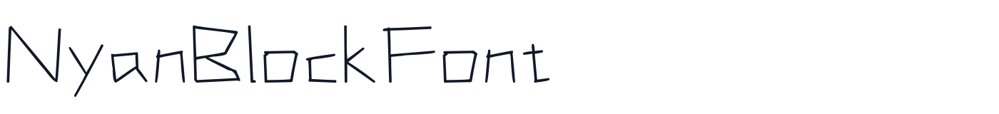 NyanBlockFont — NyanBlockFont-Light.ttf