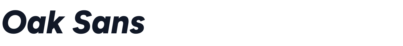 Oak Sans — OakSans-ExtraBoldItalic.ttf