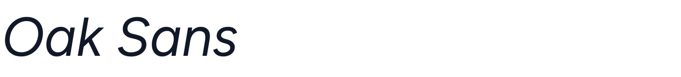 Oak Sans — OakSans-Italic.ttf