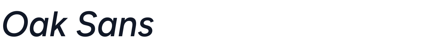 Oak Sans — OakSans-MediumItalic.ttf