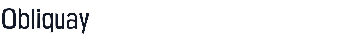 Obliquay — ObliquayCondensed.otf