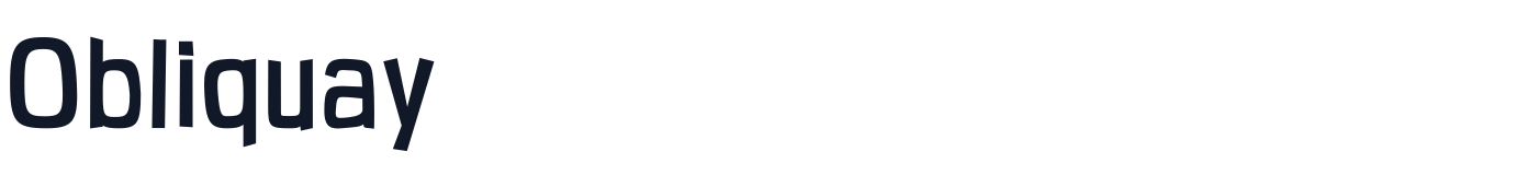 Obliquay — ObliquayCondensedBold.otf