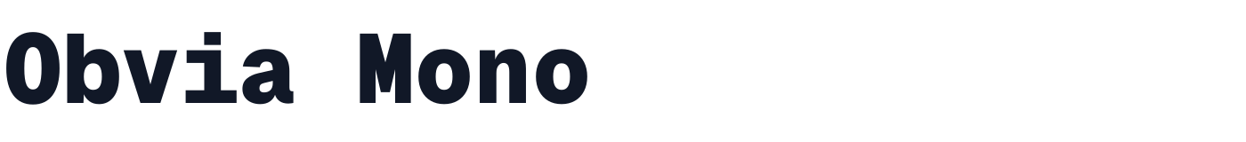 Obvia Mono — ObviaMono-Black.ttf