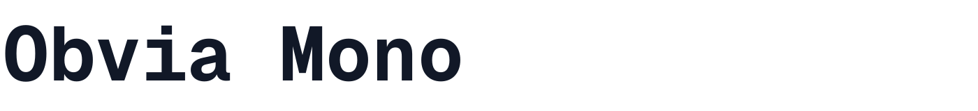 Obvia Mono — ObviaMono-Bold.otf