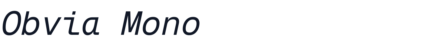 Obvia Mono — ObviaMono-Italic[wght].ttf