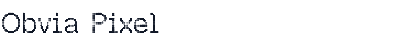 Obvia Pixel — ObviaPixel-Circle.ttf