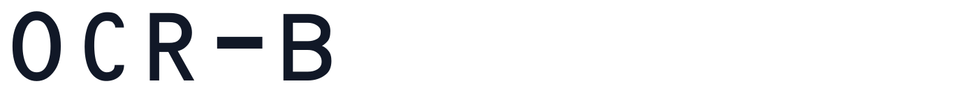 OCR-B — OCR-B.otf