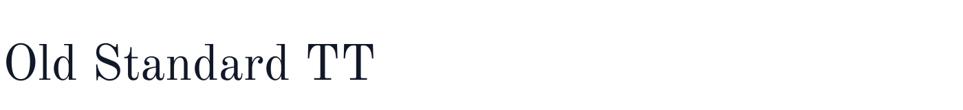 Old Standard TT — OldStandard-Regular.ttf