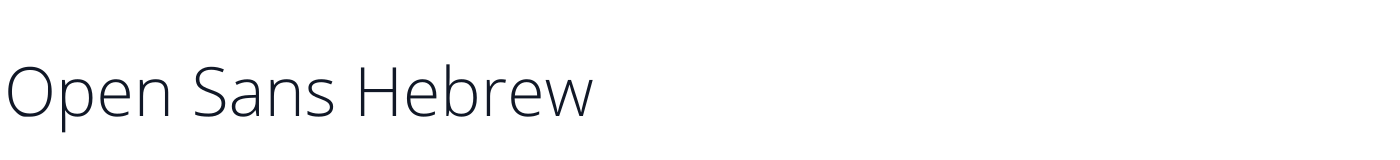 Open Sans Hebrew — OpenSansHebrew-Light.ttf