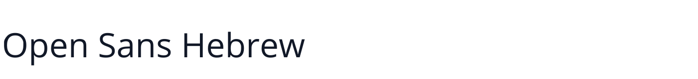 Open Sans Hebrew — OpenSansHebrew-Regular.ttf