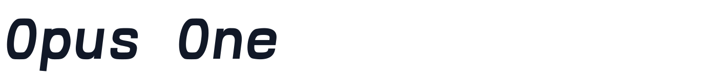 Opus One — OpusOne-BoldItalic.otf