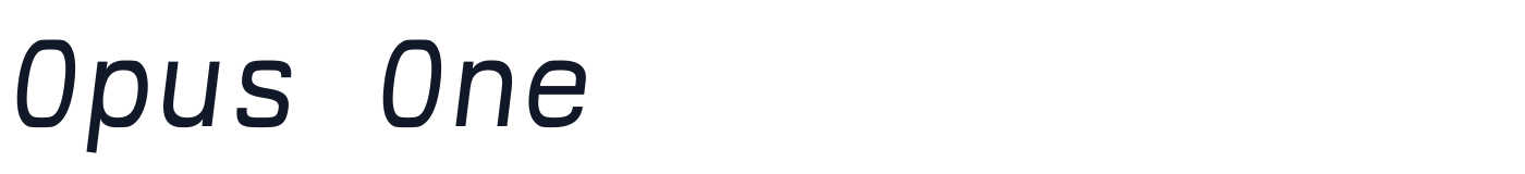 Opus One — OpusOne-RegularItalic.otf