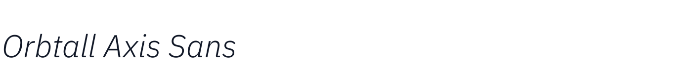 Orbtall Axis Sans — OrbtallAxisSans-LightItalic.otf