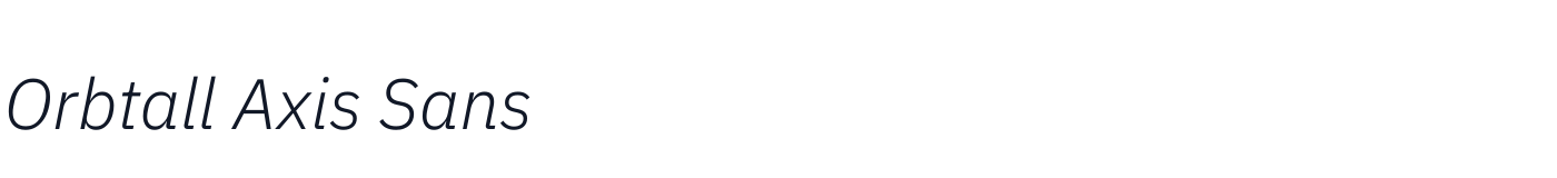Orbtall Axis Sans — OrbtallAxisSans-LightItalic.ttf