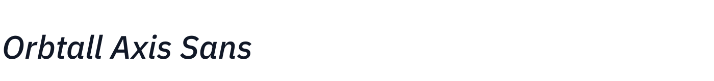 Orbtall Axis Sans — OrbtallAxisSans-MediumItalic.otf