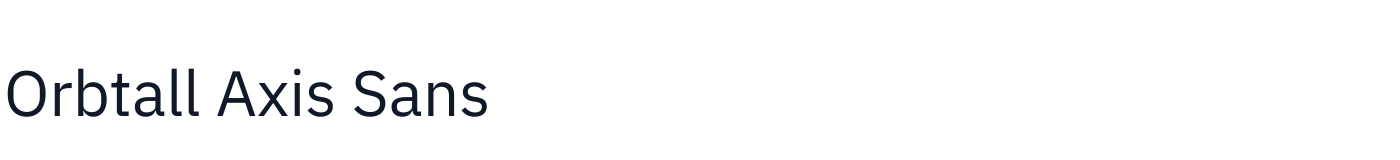 Orbtall Axis Sans — OrbtallAxisSans-Regular.otf