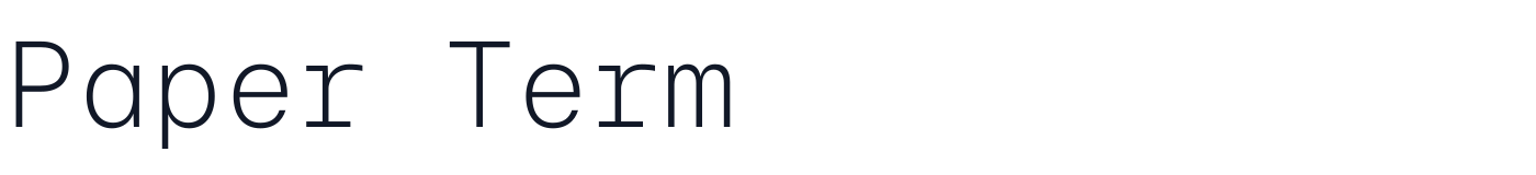 Paper Term — PaperTerm-ExtraLight.otf