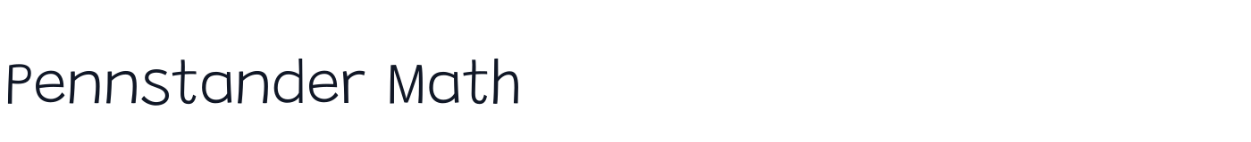 Pennstander Math — PennstanderMath-ExtraLight.otf