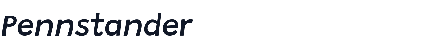 Pennstander — Pennstander-ItalicMedium.otf
