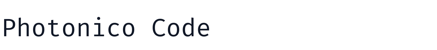 Photonico Code — Photonico-0.1-Regular.ttf