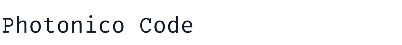 Photonico Code — Photonico-0.2-Regular.ttf