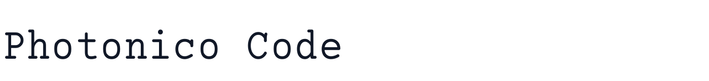 Photonico Code — Photonico-0.8-Regular.ttf