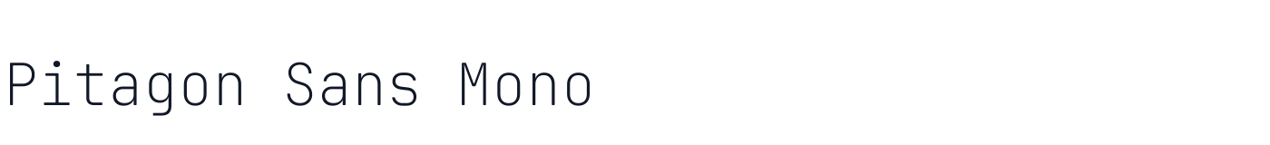Pitagon Sans Mono — pitagon-sans-mono-latin-100-normal.ttf