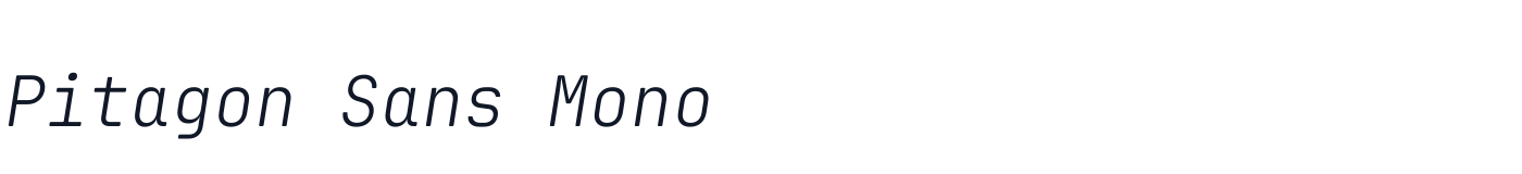 Pitagon Sans Mono — pitagon-sans-mono-latin-200-italic.ttf