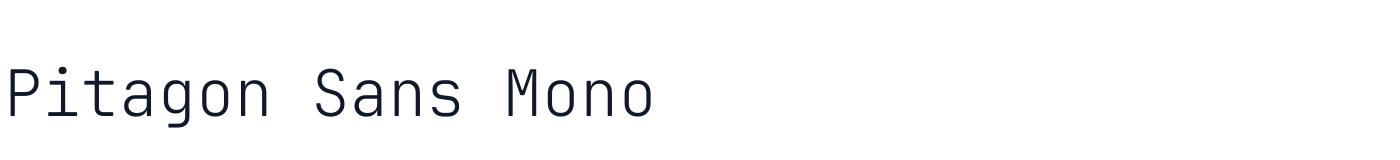 Pitagon Sans Mono — pitagon-sans-mono-latin-200-normal.ttf