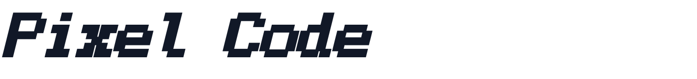 Pixel Code — PixelCode-Black-Italic.ttf