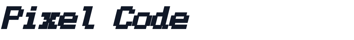 Pixel Code — PixelCode-ExtraBlack-Italic.otf